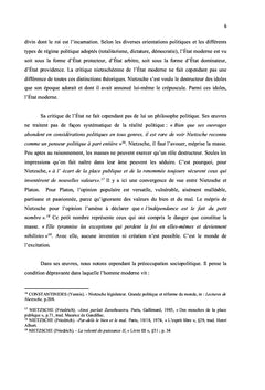 Volonté de puissance et État Moderne chez Nietzsche