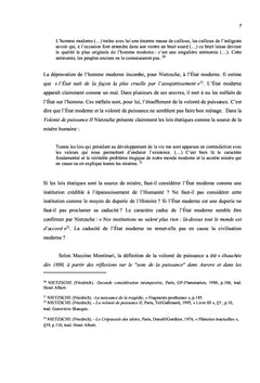 Volonté de puissance et État Moderne chez Nietzsche