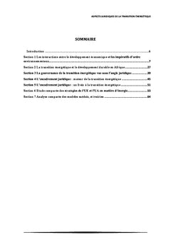 Les aspects juridiques de la transition énergétique