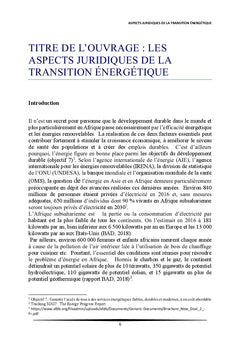 Les aspects juridiques de la transition énergétique