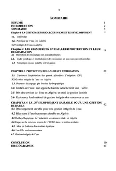 La gestion intégrée et durable de l'eau