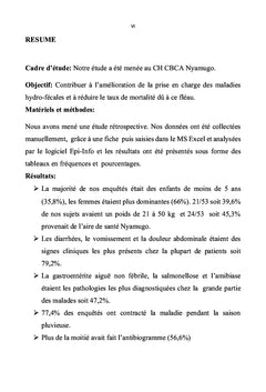 Prise en charge des maladies hydro-fécales