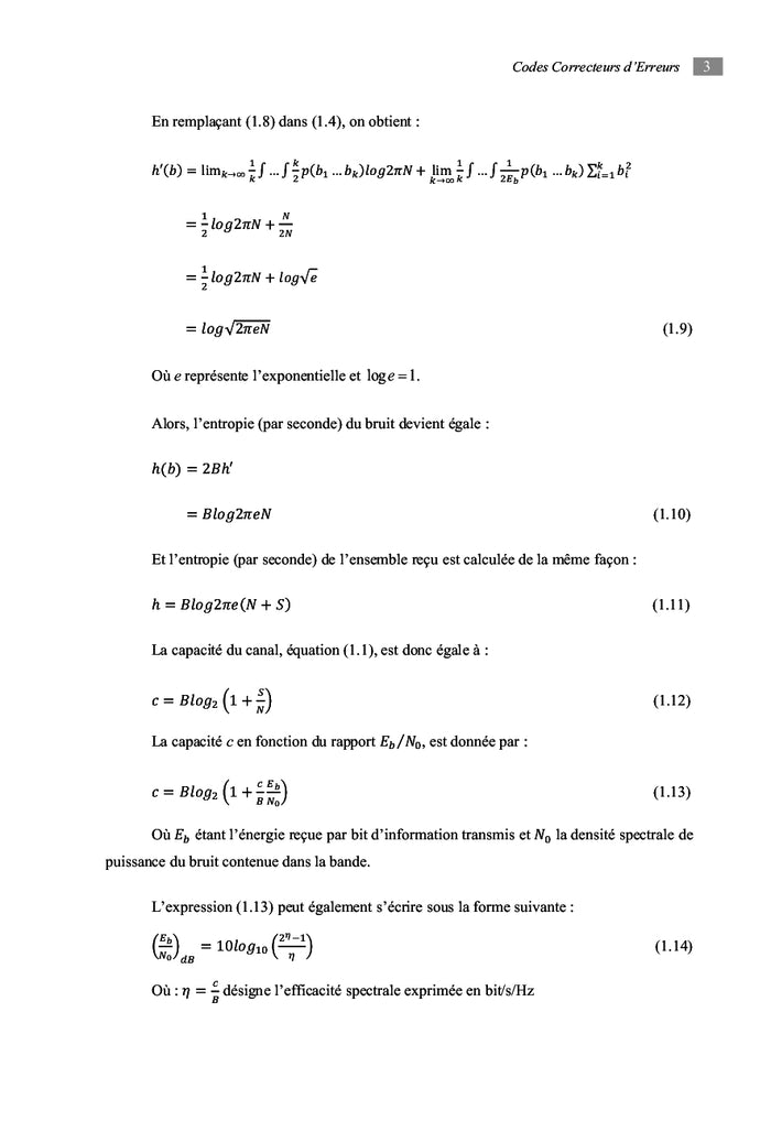 Codes Correcteurs d'Erreurs