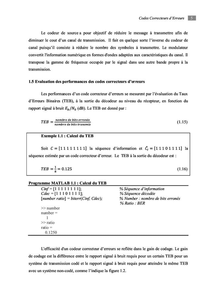 Codes Correcteurs d'Erreurs