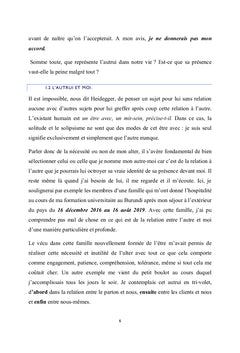 Pourquoi L'Autrui Persiste-t-il a ma Presence