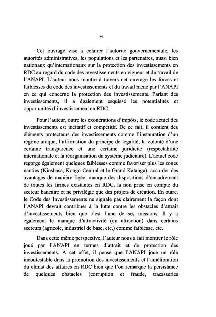 La protection des investissements en RDC