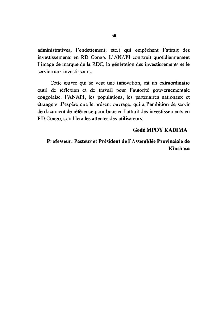 La protection des investissements en RDC