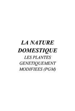 La Nature Domestique