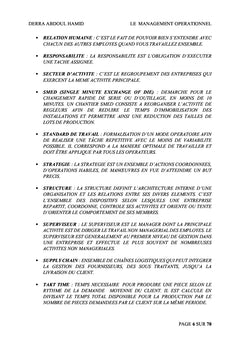 Le Management Opérationnel
