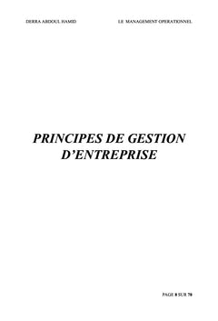 Le Management Opérationnel