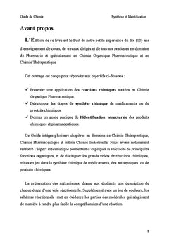 Synthèse et Identification Structurale