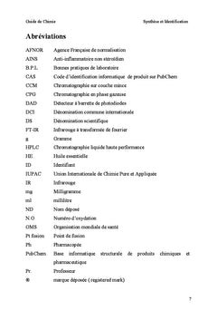 Synthèse et Identification Structurale