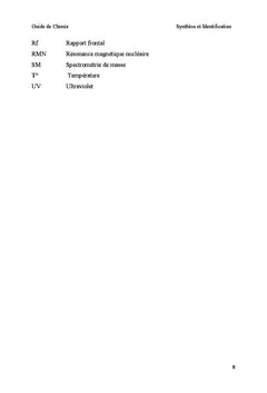 Synthèse et Identification Structurale