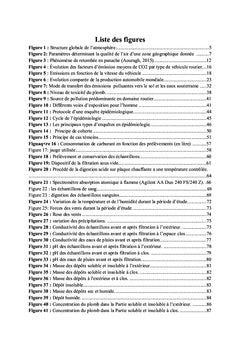 Détermination du niveau de la pollution d'origine routière
