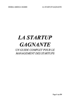 La Startup Gagnante