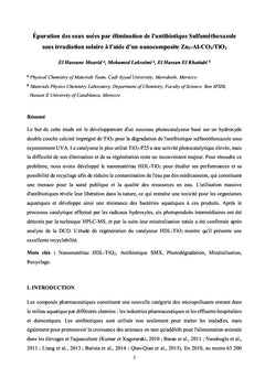 Épuration des eaux usées par élimination de l'antibiotique SMX