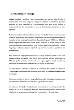 Apprendre la mise en oeuvre du projet Eau, Hygiène et Assainissement