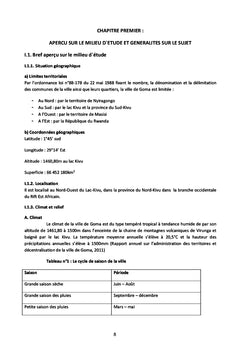 Vulnérabilité de la ville de Goma face aux risques volcaniques