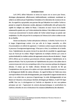 Stratégies scolaires de la mère analphabète pour accompagner l'enfant