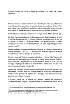 Pour comprendre la pensée de Malek BENNABI