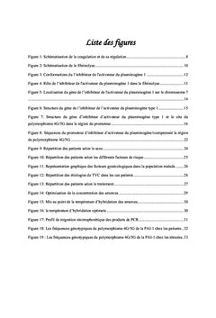 Le polymorphisme 4G/5G dans le gène inhibiteur du PAI-1