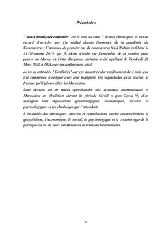Mes Chroniques confinées