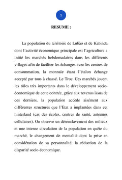 LES MARCHES RURAUX COMME FACTEUR DE DEVELOPPEMENT SOCIO-ECONOMIQUE