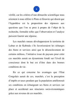 LES MARCHES RURAUX COMME FACTEUR DE DEVELOPPEMENT SOCIO-ECONOMIQUE