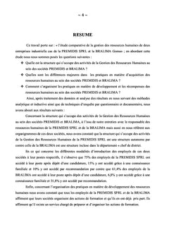 L'étude comparative de la gestion des ressources humaines