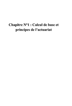 Introduction à l'actuariat