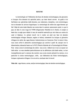 Base de données terminologique trilingue du métier des sages-femmes