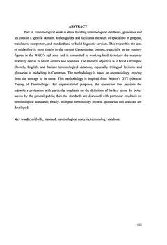 Base de données terminologique trilingue du métier des sages-femmes