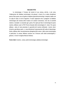 Base de données terminologique trilingue du métier des sages-femmes
