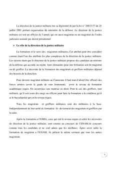 La justice militaire au Cameroun