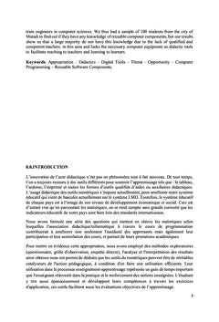 Appropriation Didactique Des Outils Numeriques