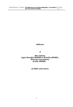 Etudes bibliométriques de deux échantillons bibliographiques