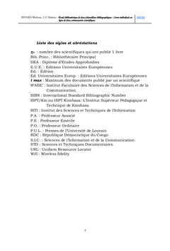 Etudes bibliométriques de deux échantillons bibliographiques