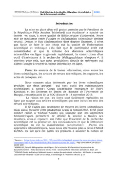 Etudes bibliométriques de deux échantillons bibliographiques
