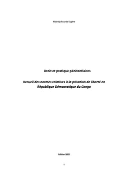 Droit et pratique pénitentiaires