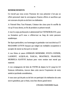 Anémie chez les enfants de 0 - 5 ans à l'HGR de FOMULAC Katana
