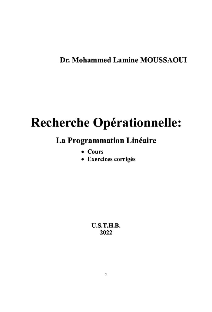 Recherche Opérationnelle