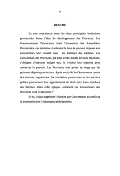 Les gouvernements provinciaux et les assemblées provinciales