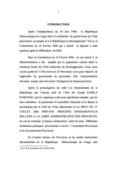 Les gouvernements provinciaux et les assemblées provinciales
