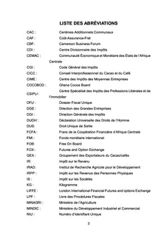 La Fiscalité Agricole au Cameroun