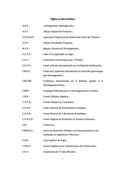L'évolution du régime foncier au Niger de 1959 à 2010