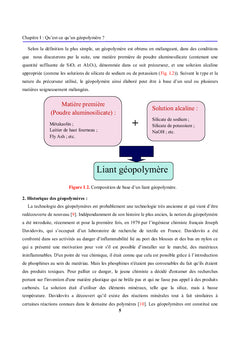 État de l'art sur les liants géopolymères