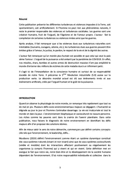 Turbulences socio-environnementales et insécurité globale