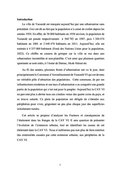 Extension urbaine dans la ville de Yaoundé (Cameroun)