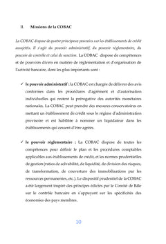 La Réglementation et la Supervision Financière dans la Zone CEMAC