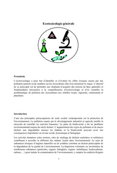 Écotoxicologie générale